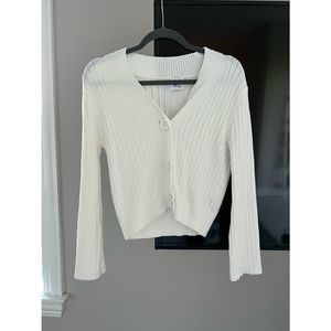 Princess Polly simple white cardigan